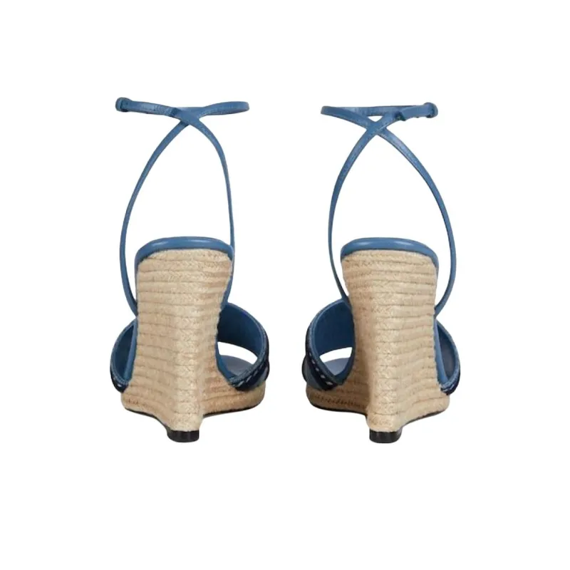 GUCCI 2025 Early Spring Collection One Strap Sandals Women's Blue-4