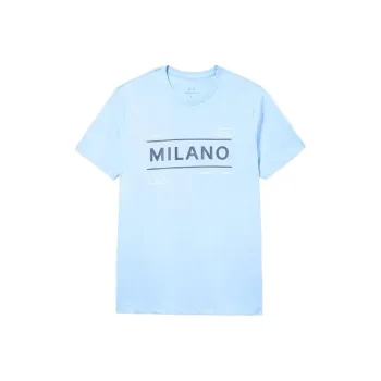 EMPORIO ARMANI SS24 T Shirt Men's Sky Blue
