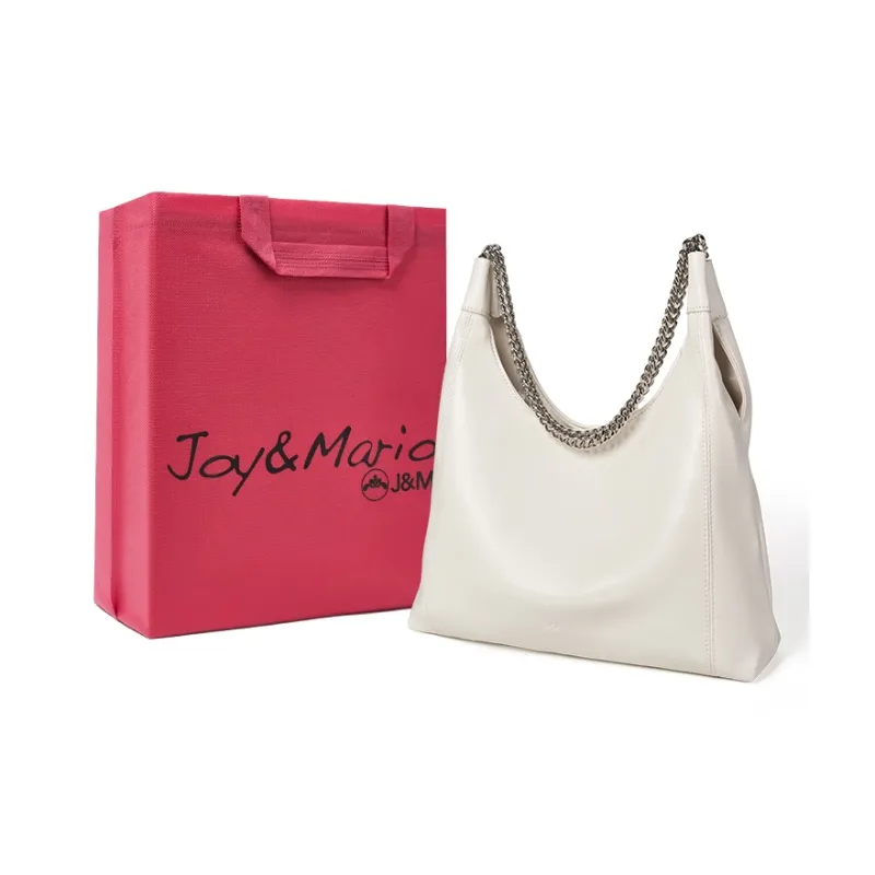 Joy&Mario Synthetic Leather Crossbody Bag Shoulder Bag Women's Black/Ecru/Silver-4