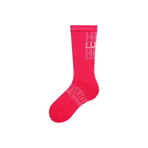 Lululemon Power Stride Mid Calf Socks Men's 1 Pack Red White