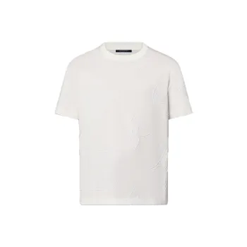 LOUIS VUITTON Monogram Embroidered Cotton T Shirt