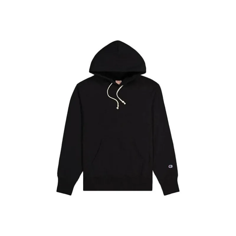 Champion Logo Patch Drawstring Hoodie-0