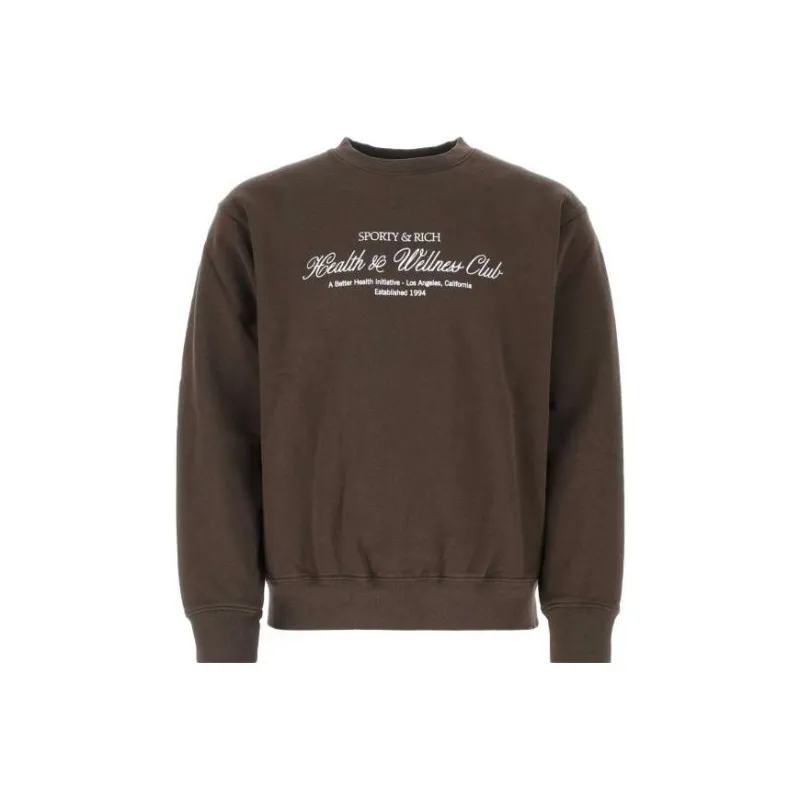 SPORTY & RICH Embroidered-logo Cotton Sweatshirt-0