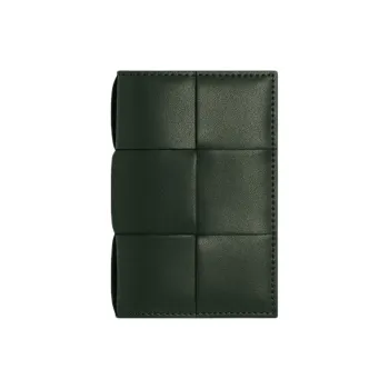 Bottega Veneta CASSETTE Cow Leather Wallet, Card Holder Men's Dark Green