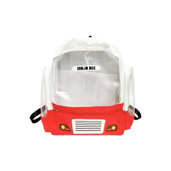 Debecca Nylon Backpack Large Size Unisex Red White