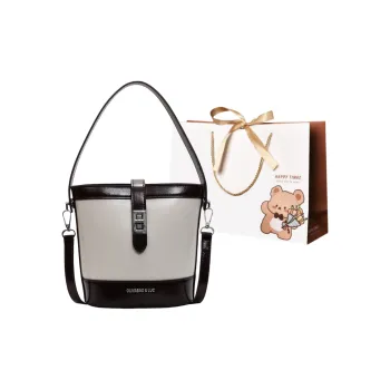 ERANGBEAR PU Bucket Bag, One Shoulder Handbag Women's Multicolor