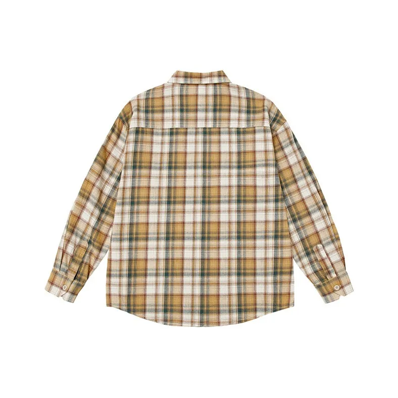 Être Par Lee Shirt Unisex Yellow And Green Plaid-1
