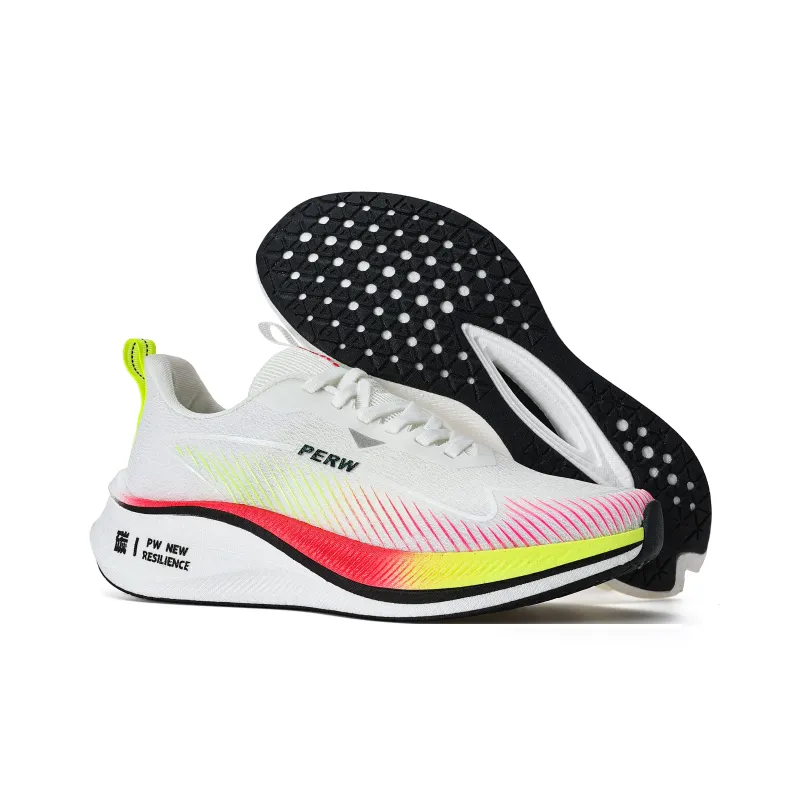 PERW Running Shoes Unisex Low Top Begonia Red-4