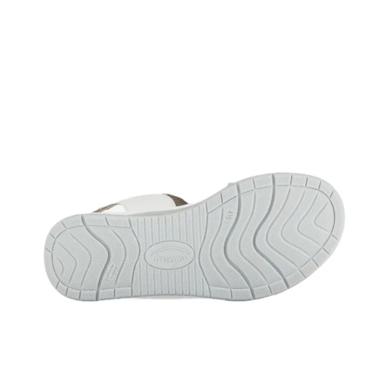 Gabor Rollingsoft Beach Sandals Women's White Silver-5