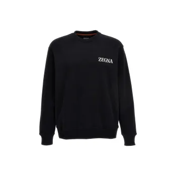 Ermenegildo Zegna Rubberized logo Cotton Sweatshirt