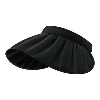 PEAK 100% Polyester Sun Protection Hats Unisex Black Beige