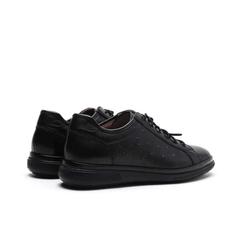 ELLE HOMME Low Top Skateboard Shoes Men's Black-3