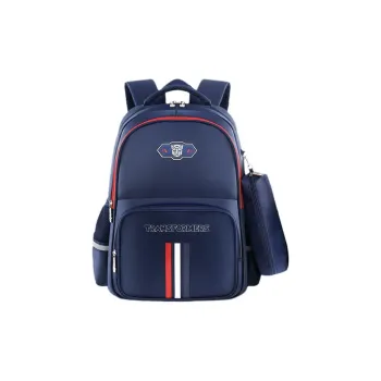 Meow In The Grass Polyester Backpack Student Backpack Kids' Purple