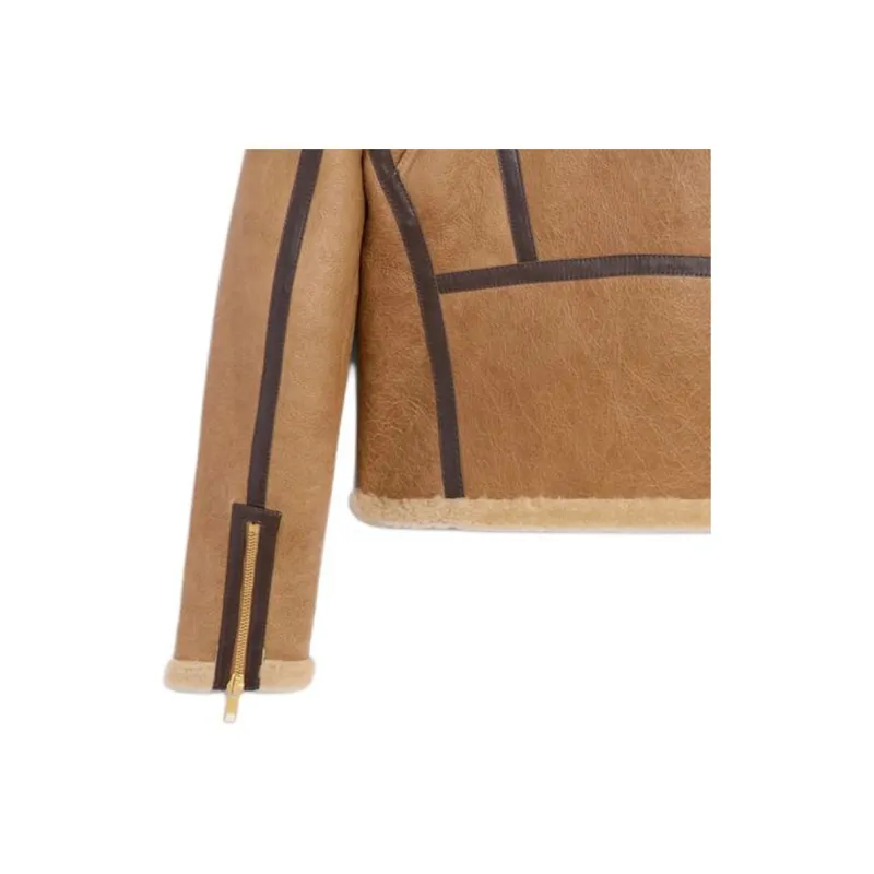 CELINE Biker Jacket In Lambskin Shearling-3