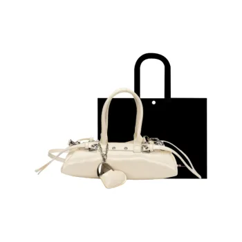 HACIN PU Crossbody Handbag, Shoulder Bag Women's Ecru/Silver/Black/Pink