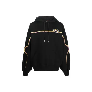 GCDS Logo Printed Drawstring Hoodie