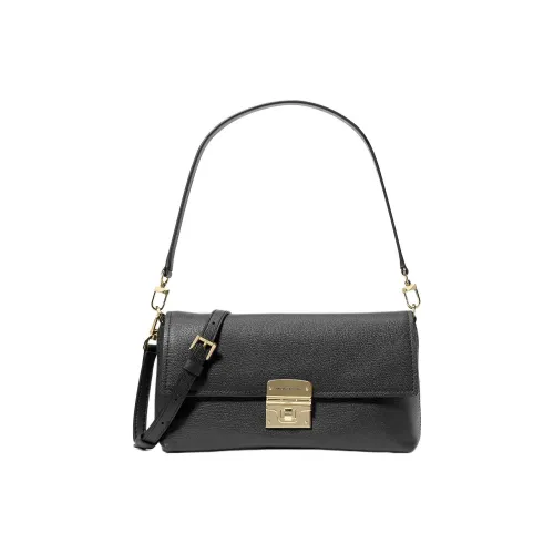 MICHAEL KORS Leather Crossbody Bag, Shoulder Bag Medium Size Women's Black