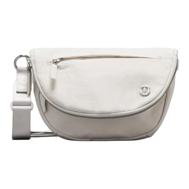 Lululemon Nylon Shoulder Bag, Crossbody Bag Mini Women's White-0