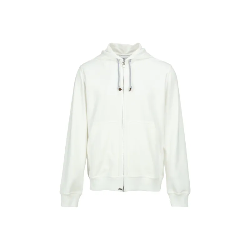 Brunello Cucinelli Zipped Drawstring Hoodie-0