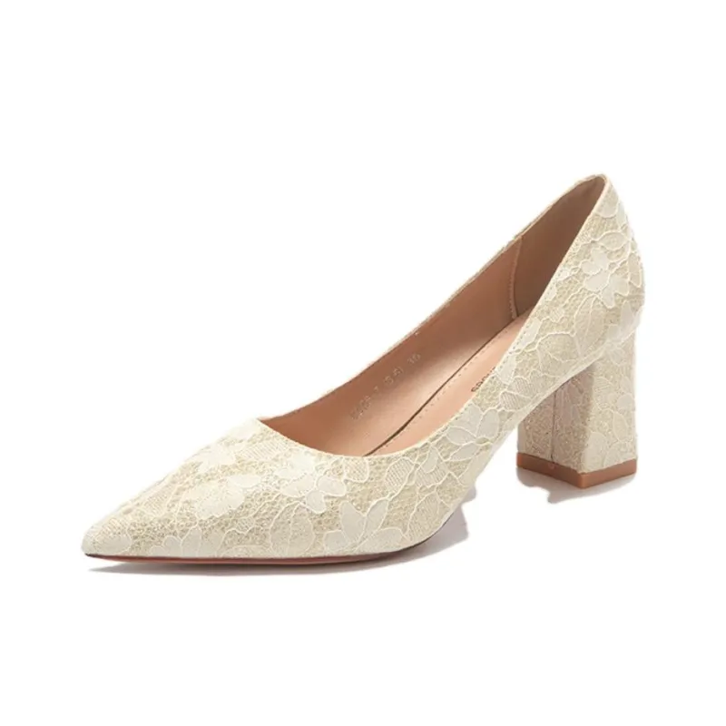 Than Than Me Chunky Heel High Heels Women's-0