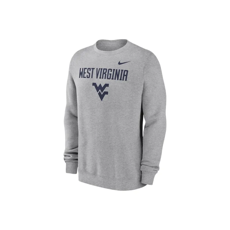 Nike West Virginia Mountaineers Primetime Primary Stack Men's Nike College Pullover Crew-0