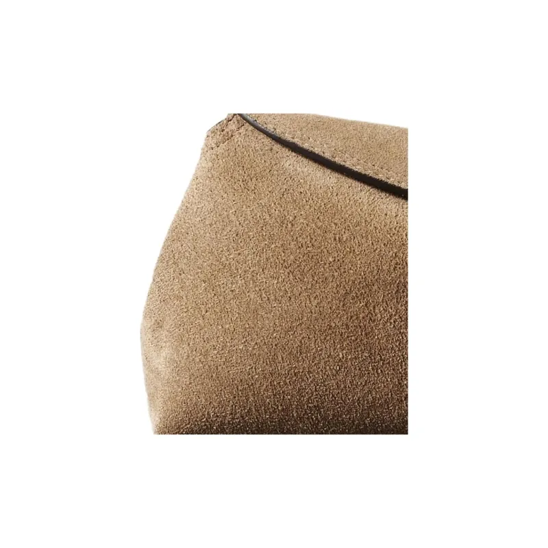 TOTEME T Lock Suede Shoulder Bag-3