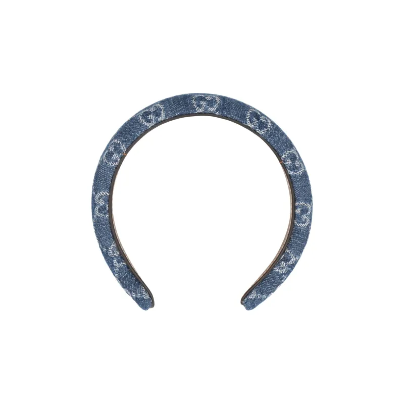 GUCCI Cotton, Denim Headbands Women's Blue-1