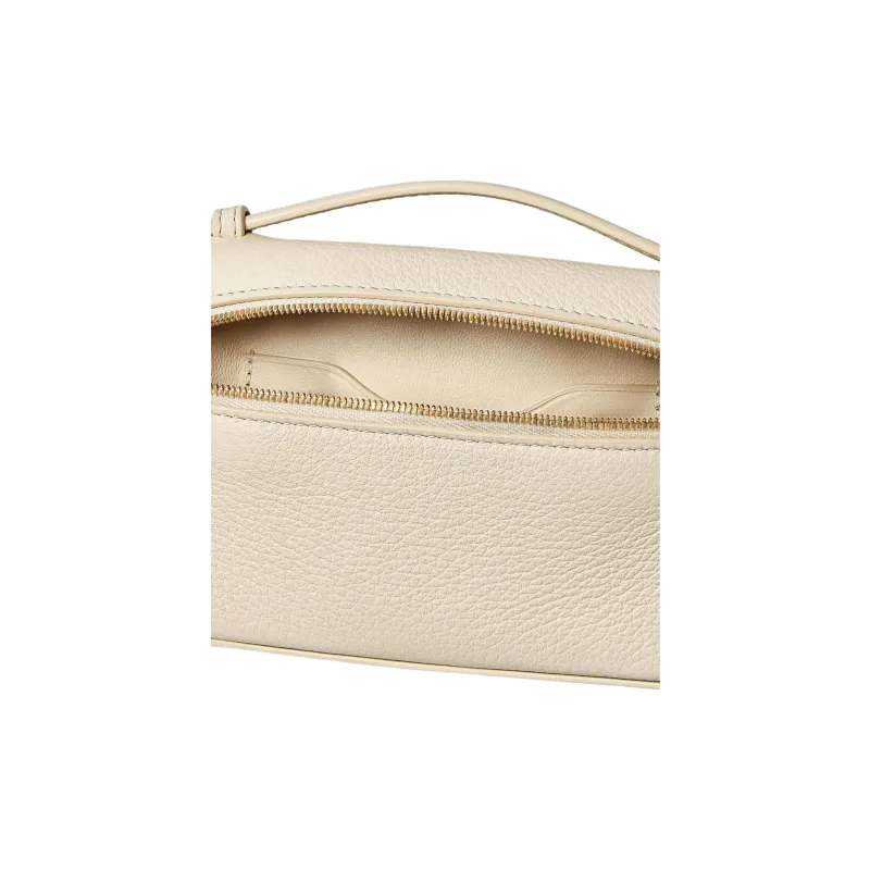 Loro Piana ExtraPocket Calfskin One Shoulder Handbag Clutch Mini Women's Whisper White & Sun Gold-3