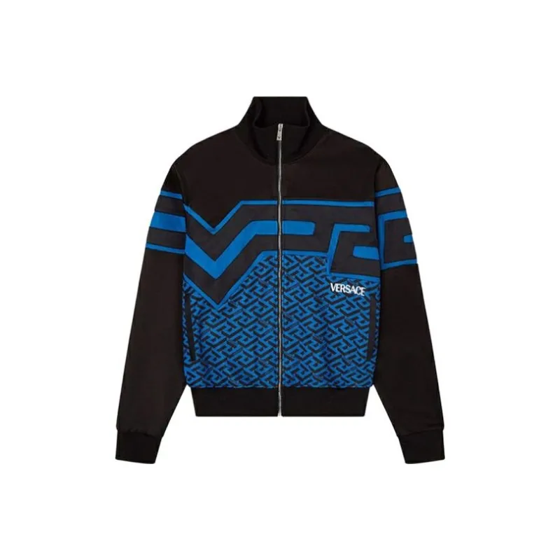 VERSACE Two Tone Monogram Track Jacket-0