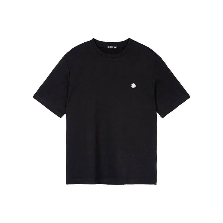 CAISEDI T Shirts Men Black-0