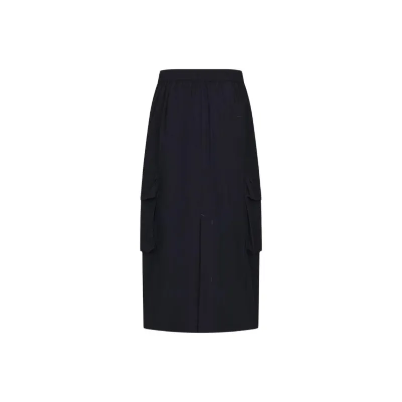 URBAN REVIVO Casual Long Skirt Women's Ink Blue-1