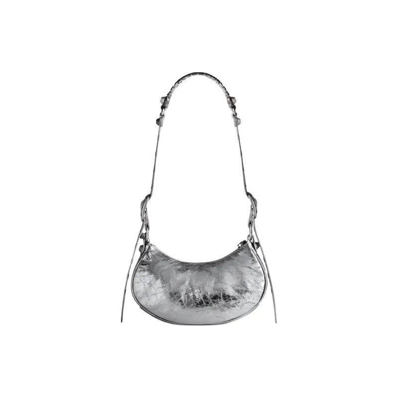 Balenciaga Le Cagole Shoulder Bag Xs Metallized Silver-3
