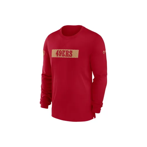 Nike San Francisco 49ers Sideline Player Team Issue Men's Nike Dri FIT Long Sleeve Top