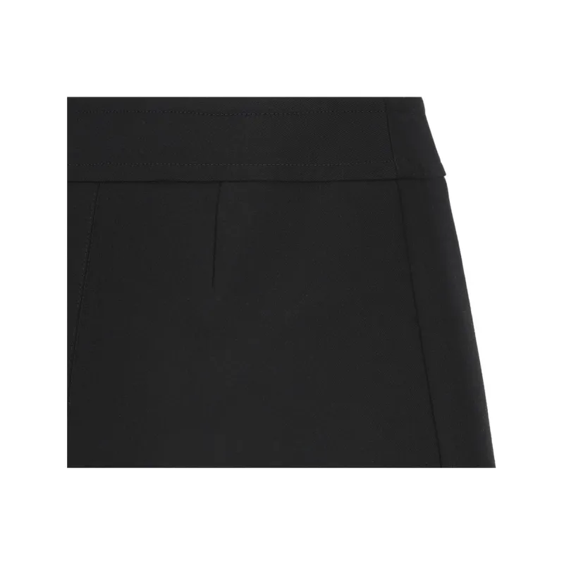 CELINE Trapeze Mini Skirt In Gauffered Double Wool-3
