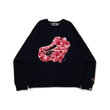 A BATHING APE Abc Camo Patch Loose Fit Crewneck