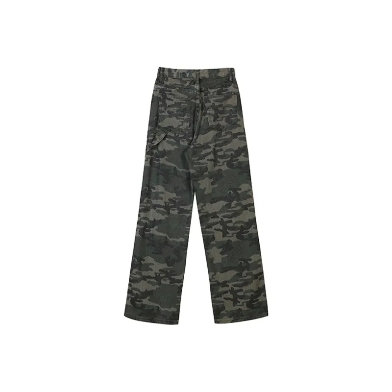 ZAVK Jeans Women's Camouflage Army Green-8