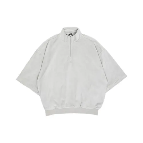 Adidas Basketball Velour 1/2 Zip Sweatshirt Metal Grey