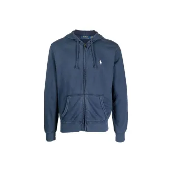 Polo Ralph Lauren Pony Embroidered Zipped Drawstring Hoodie