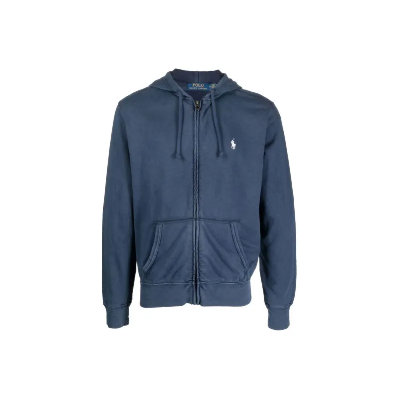 Polo Ralph Lauren Pony Embroidered Zipped Drawstring Hoodie-0
