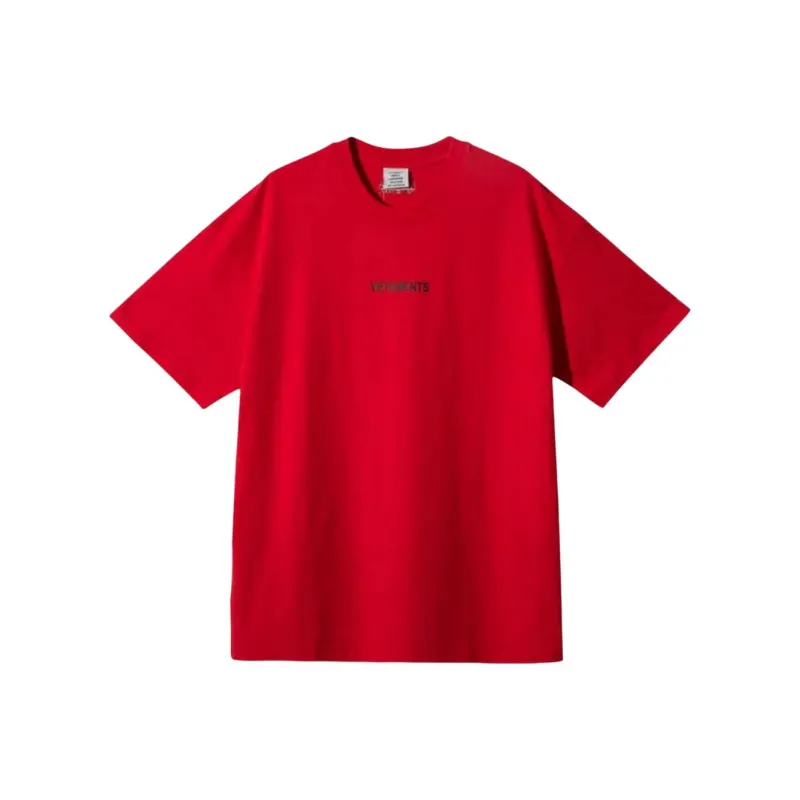 Vetements T Shirt Men's Bordeaux Red-0