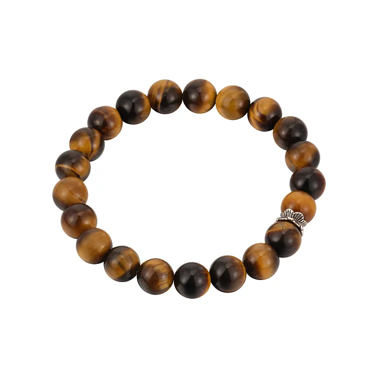 AJIDOU Silicified Crocidolite Bracelets Unisex-3