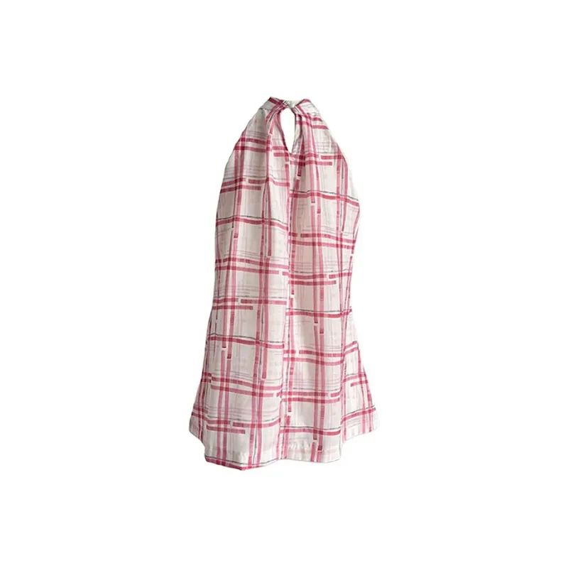KYKW Sleeveless Dress Women's Red Plaid-1