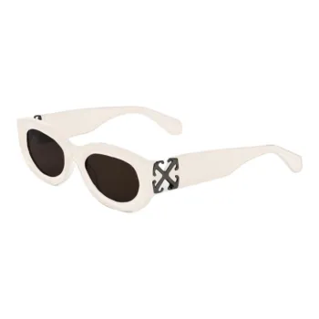 OFF WHITE Oval Sunglasses Unisex White