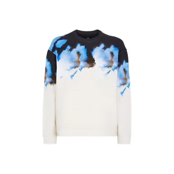FENDI Logo patch Cotton Sweatshirt