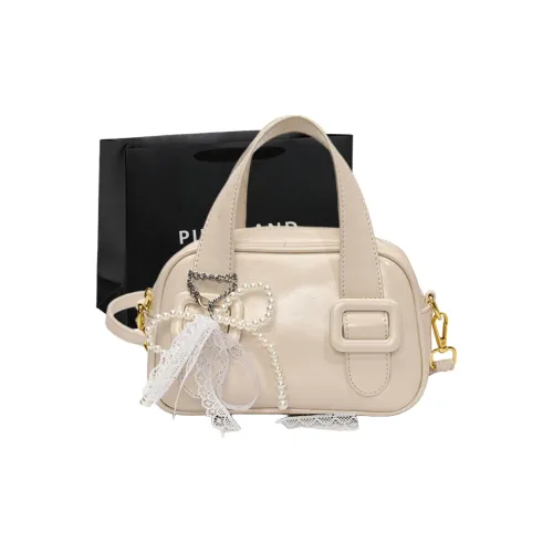 PINK·LAND PU Handbag Women's White/Pink/Silver