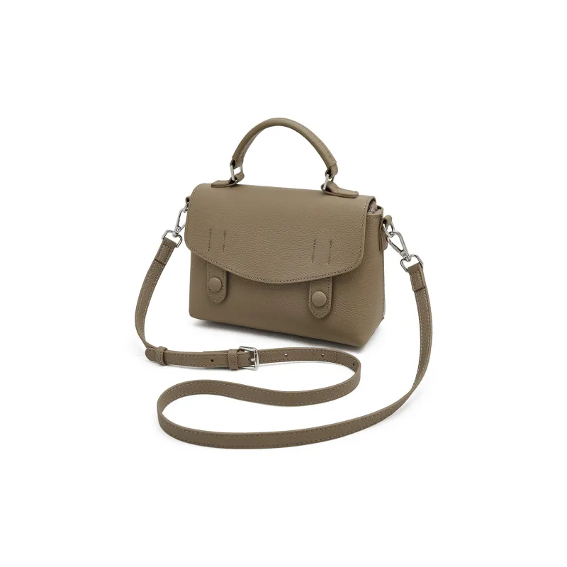 Old Man's Head Top Grain Cow Leather Handbag Regular Women's Multicolor-13