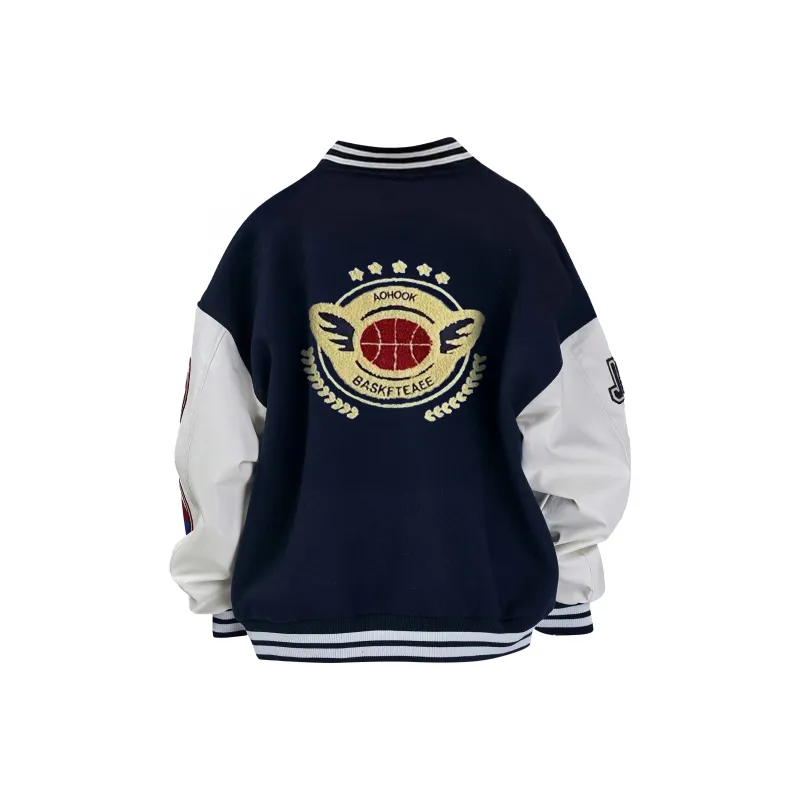 KOKO BASE Baseball Jacket Unisex Navy Blue-1