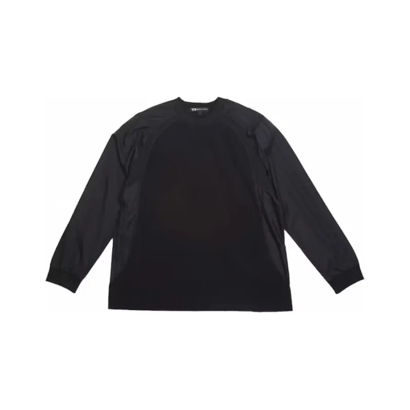 Adidas Y 3 3 Stripes Light Nylon Mix Long Sleeve Tee-0