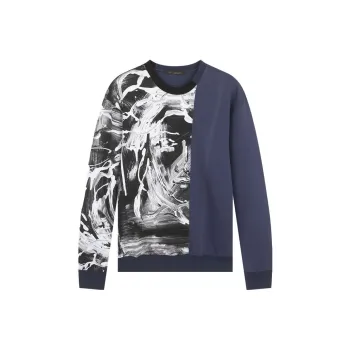VERSACE Sweatshirts Men Dark Blue
