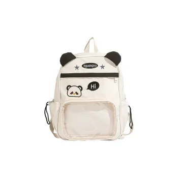 Debecca Nylon Fabric Backpack Unisex White